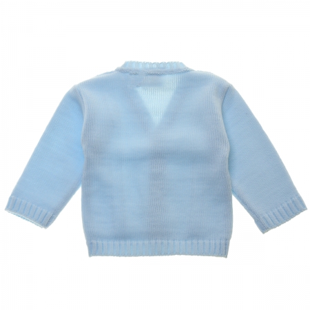 Cable Twist Pattern Baby Boys Baby Blue Cardigan #2