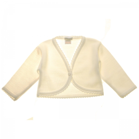 Baby Girls Ivory Bolero Made in Portugal