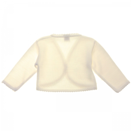 Baby Girls Ivory Bolero Made in Portugal #2