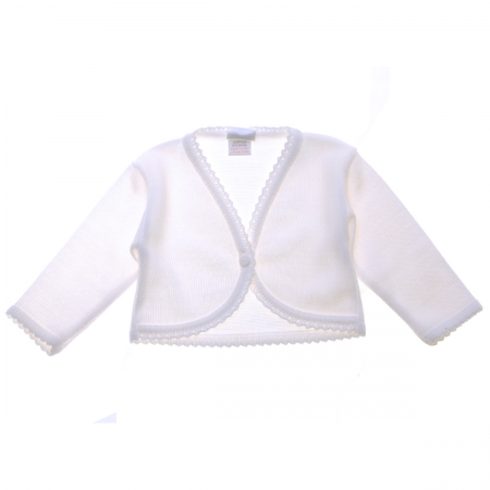 Made in Portugal Baby Girls White Bolero