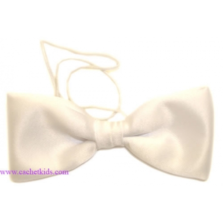Baby boy white bow tie