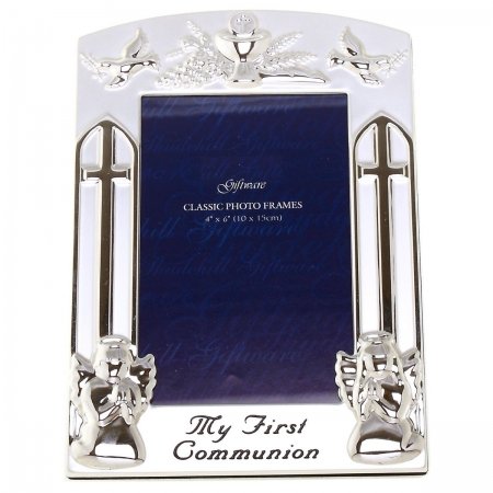 Silver plated first holy communion picture frame