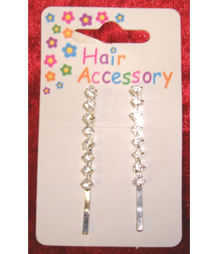 Pair of hair clip set with diamantes