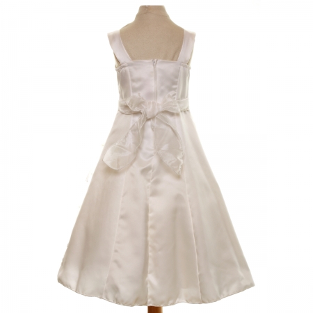 Girls Ivory Dress With Ivory Bolero #6