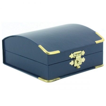 Sparkle Cubic Zirconia Cross Communion Pendant Necklace In Navy Gift Box #3