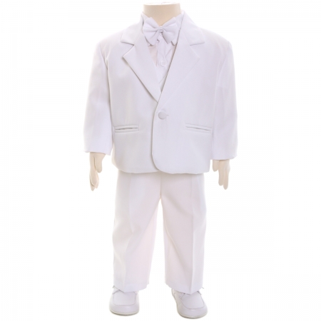 Baby Boys White Suit Set Christening Or Wedding Outfit