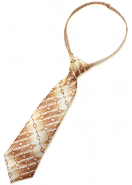 Up to 4 years boys tie in brown patterns