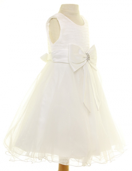 Special Occasions Ivory Dress With Ivory Bow #2