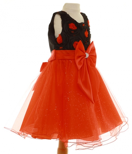 Special Occasions Sales Red Dress With Black Top Red Bow #2