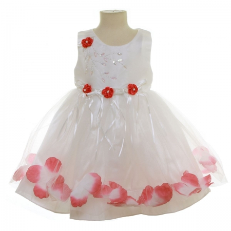 Baby Girls Flower Petals Ivory Dress