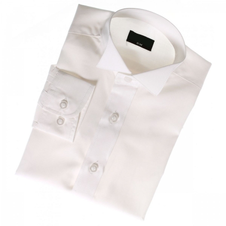 Baby boys white wing collar shirt for special occasions