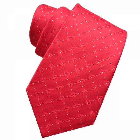 Boys Fashion Tie In Red With Silver Dots For 5 To 16 Years