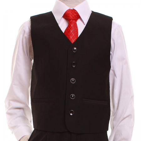 Boys black five piece suit set #3