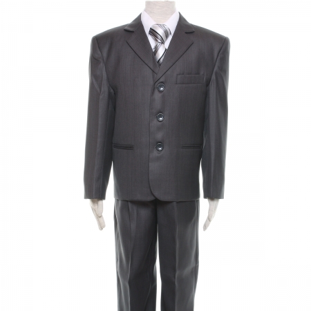 Very Smart Boys Five Piece Grey Suit Set