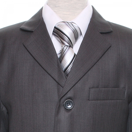 Very Smart Boys Five Piece Grey Suit Set #2