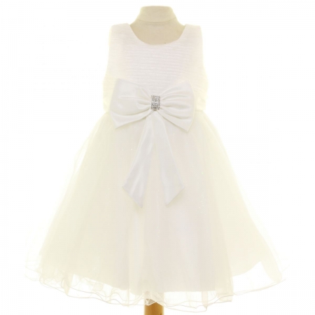 Special Occasions Ivory Dress With Ivory Bow