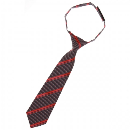 2 To 6 yrs Baby and toddler tie pre tied in red stripes