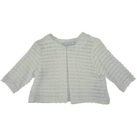 Little Darlings christening cardigan in ivory