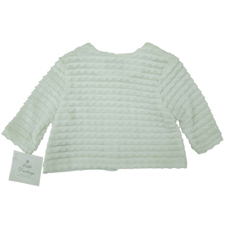 Little Darlings christening cardigan in ivory #2