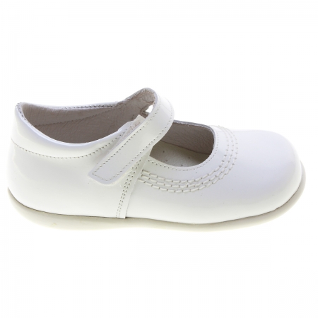 Spanish Girls White Leather Shoes For First Walker #2