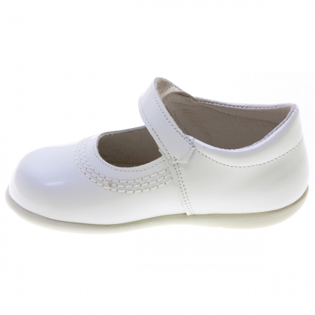 Spanish Girls White Leather Shoes For First Walker #3