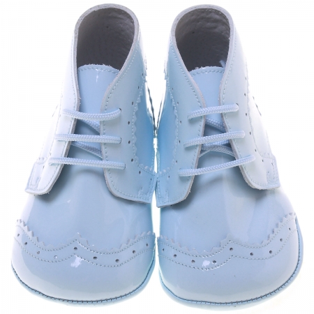 Stunning Looking Baby Boys Blue Patent Shoes #3