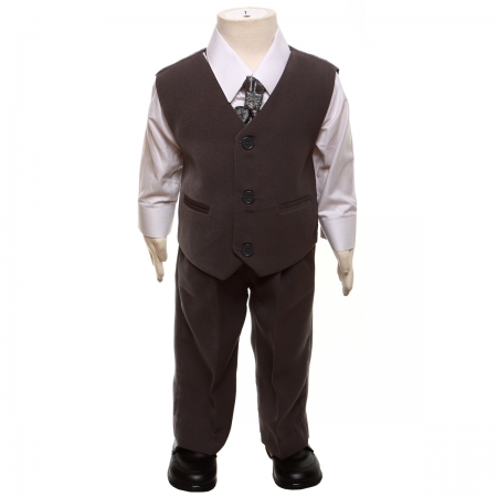 Baby Boys Grey Suit Set 5 Piece #3