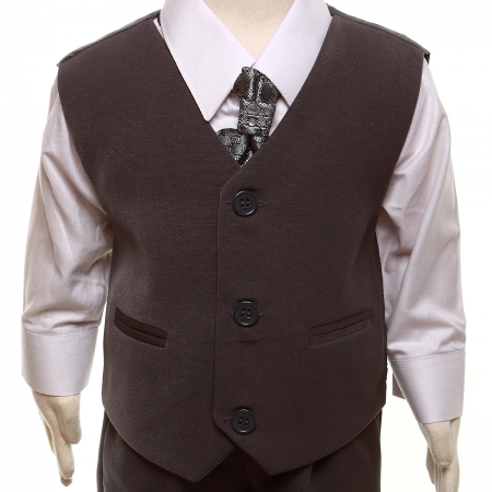 Baby Boys Grey Suit Set 5 Piece #4