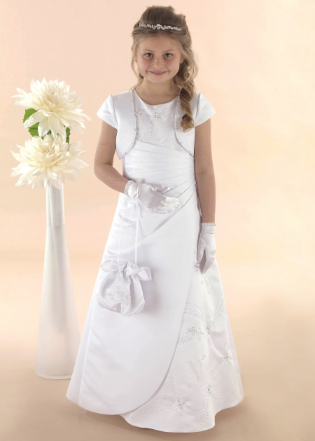 Communion Dress With Starburst Crystal Beading And Bolero