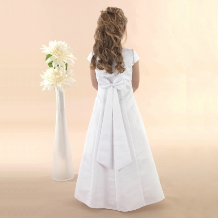Communion Dress With Starburst Crystal Beading And Bolero #2