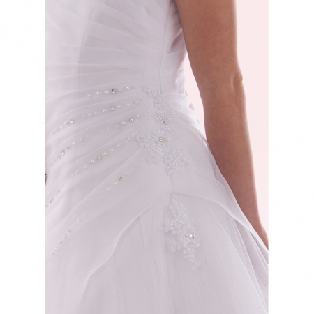 First Holy Communion Dress With Side Ruched And Beaded #5