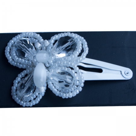 Linzi Jay Elegant Hair Clip With Beads And Crystal Butterfly