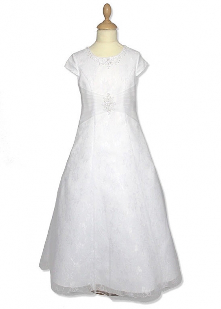 Lace And Tulle A Line First Holy Communion Dress