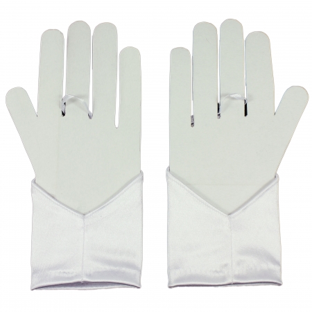 Fingerless Lace And Flowers First Communion Gloves With Beads #2