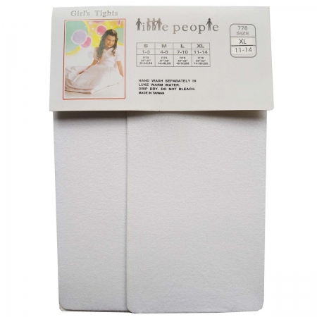 Girls plain white communion tights and special occasions tights #2