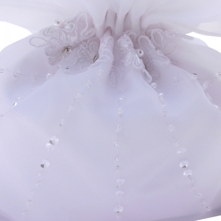 First Holy Communion Organza Dolly Bag With Rays Of Sequins #2