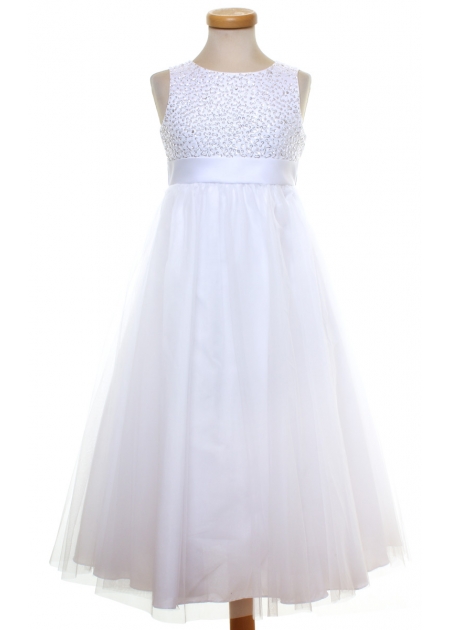 Little People First Holy Communion Dress Elabrately Beaded #2