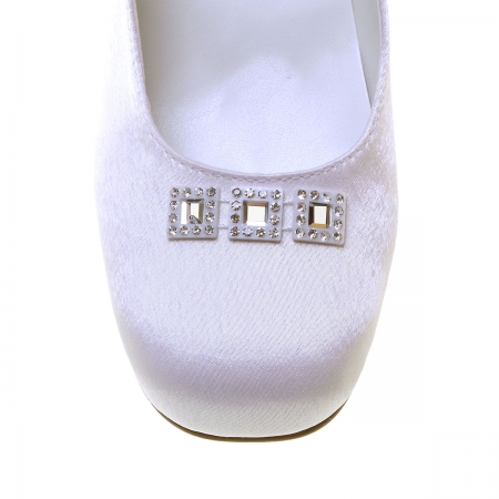 First Holy Communion Shoes With Three Diamantes #3