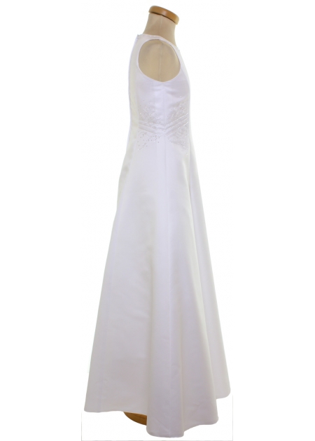 Girls Elegant White Communion Dress With Net Bolero #2