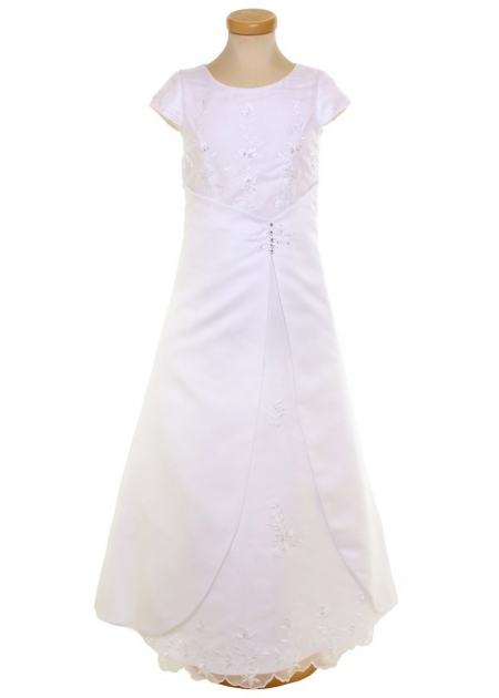 Embroidered Communion Dress With Bag By Linzi Jay