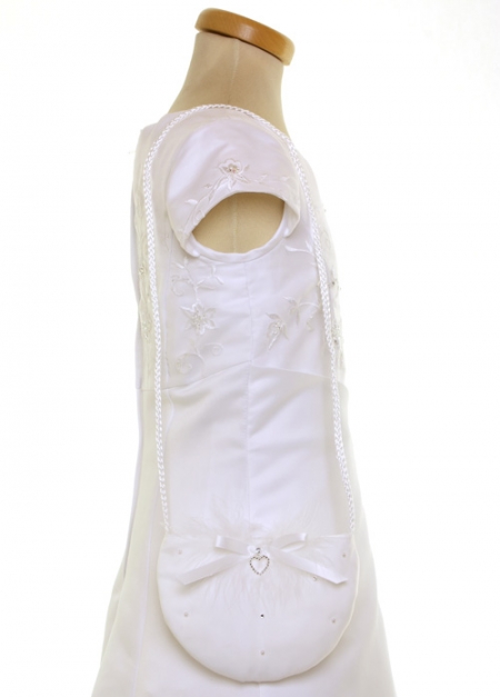 Embroidered Communion Dress With Bag By Linzi Jay #6