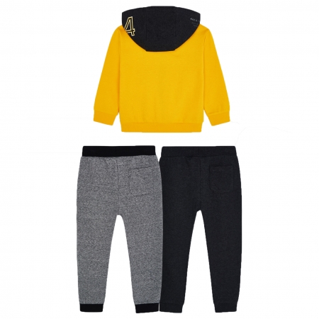 Mayoral Autumn Winter Yellow Tracksuit Top Grey Bottom 3 Piece Set #2