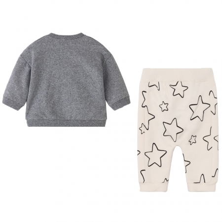 Mayoral Autumn Winter Baby Boys Grey Sweatshirt And Ivory Trousers Set #2