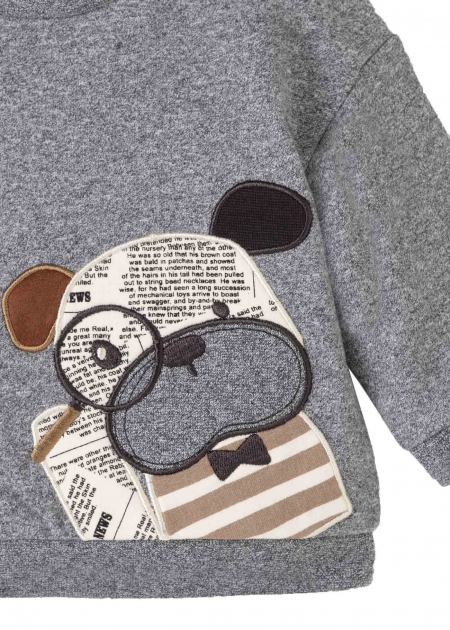 Mayoral Autumn Winter Baby Boys Grey Sweatshirt And Ivory Trousers Set #3