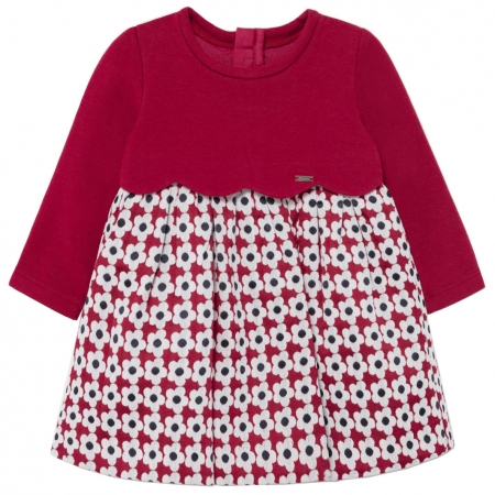 Mayoral Autumn Winter Baby And Toddler Girls Red Floral Dress