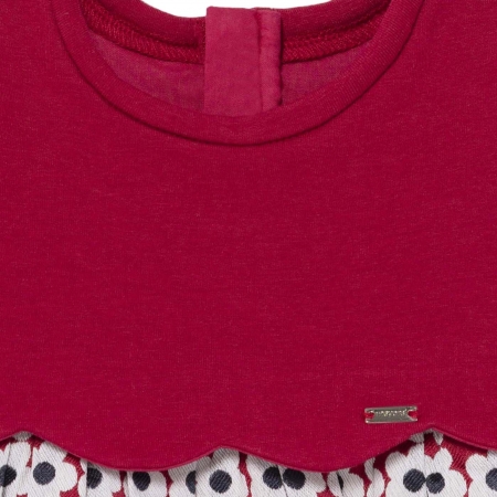 Mayoral Autumn Winter Baby And Toddler Girls Red Floral Dress #2