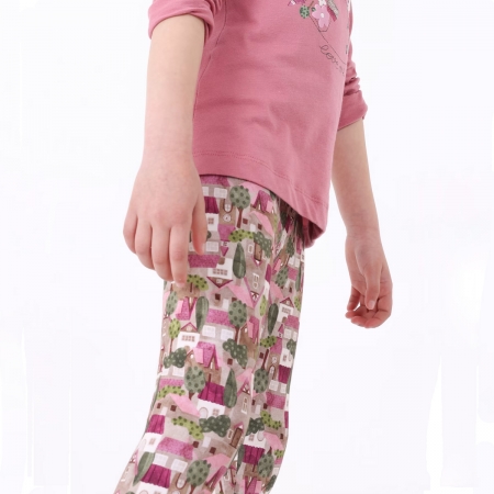 Mayoral Girls Dusky Pink Top Floral Leggings Set #7