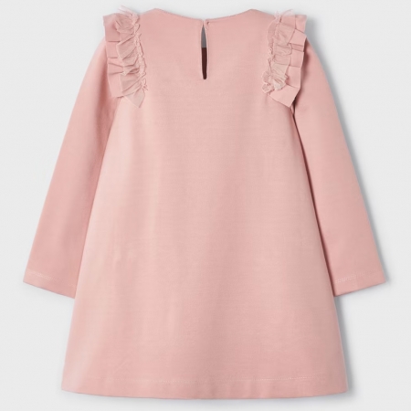 Mayoral Autumn Winter Girls Pink Plaid Dress #2