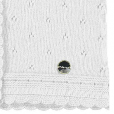 Mayoral Baby Girls White Soft Knit Cotton Cardigan #2