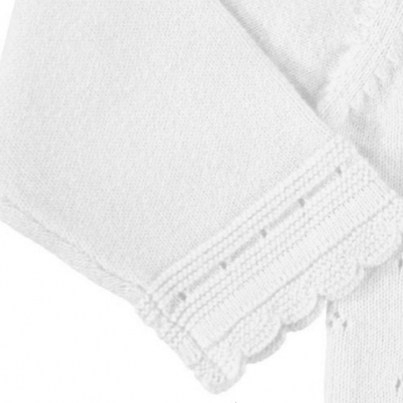 Mayoral Baby Girls White Soft Knit Cotton Cardigan #3